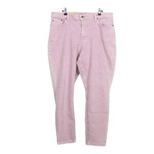 LL Bean BeanFlex Jeans High Rise Slim Leg Ankle Stretch Rose Shadow 18